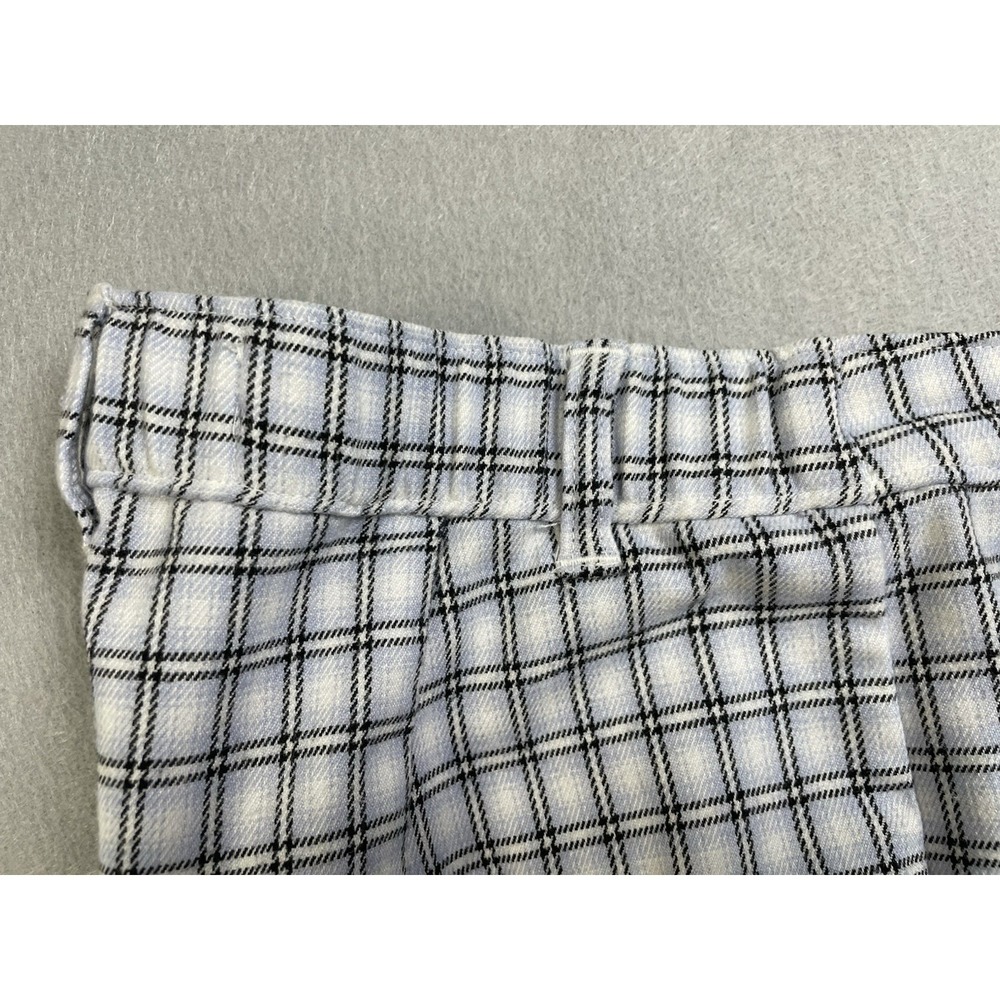 Hollister Ultra High Rise Pants Womens Blue White Plaid Casual Pleated Front‎ SM - Picture 8 of 15